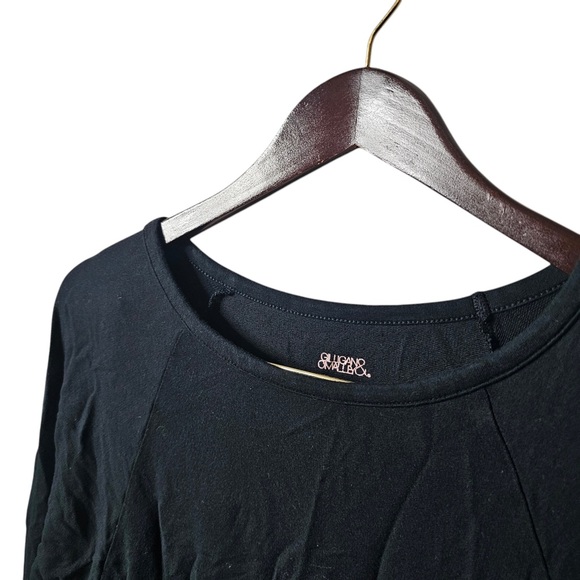 Gilligan & OMalley Black Long Sleeve Womens Extra Small Crewneck Shirt - Picture 3 of 5